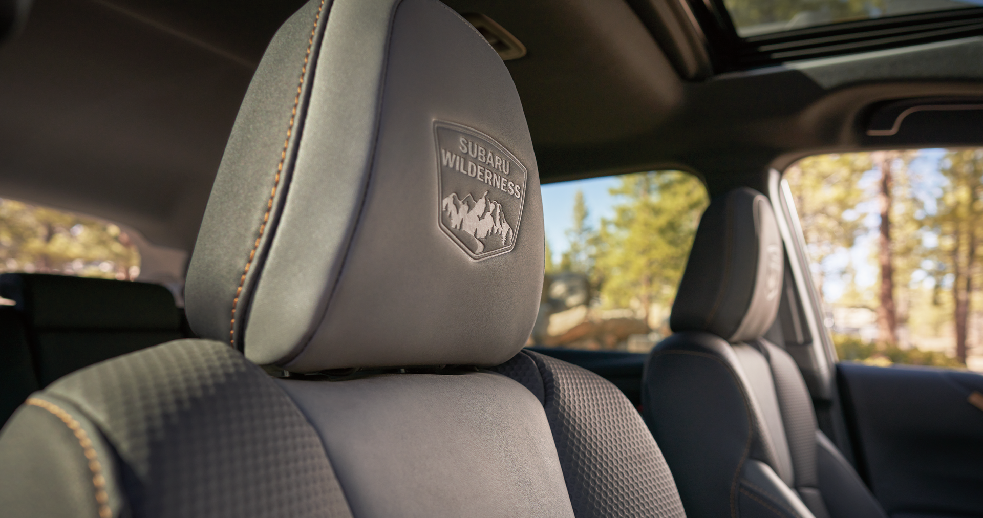 A close-up of the StarTex® water-repellent upholstery on the 2023 Outback Wilderness. | Vann York Subaru in Asheboro NC